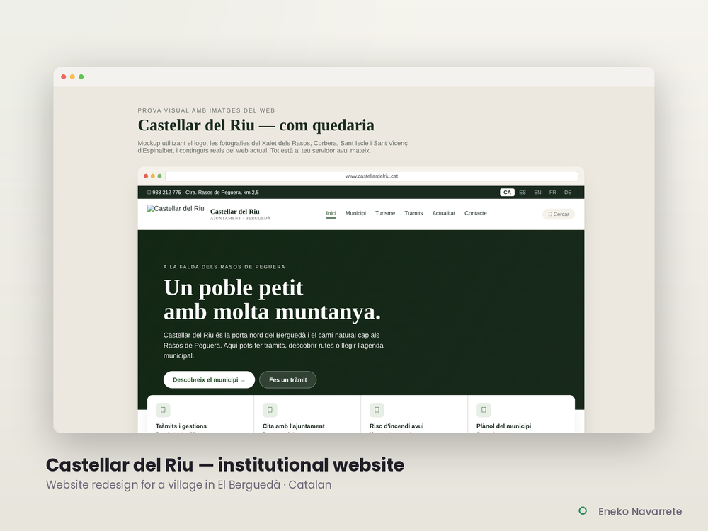 Propuesta de rediseño de la web del Ajuntament de Castellar del Riu